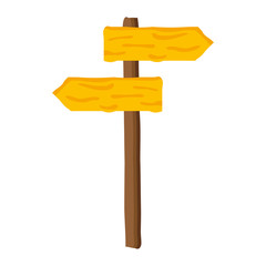wooden placard guide signal