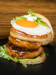 ハンバーガー　The American fast foods hamburger