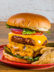 ハンバーガー　The American fast foods hamburger