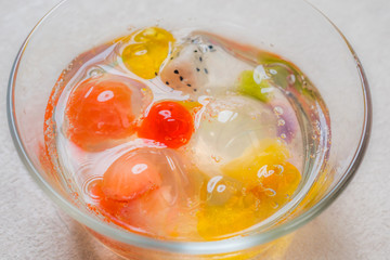 九龍球  香港のゼリー　Spherical jelly popular in Hong Kong