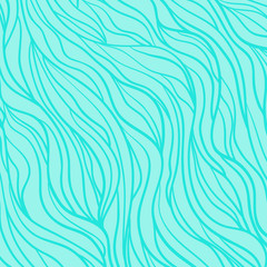 Wavy background. Hand drawn abstract waves. Stripe texture with many lines. Waved pattern. Print for work