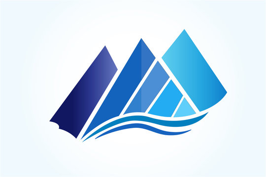 Logo mountains icon vector