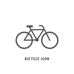 Bicycle icon simple flat style vector illustration.