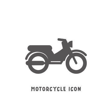 Motorcycle icon simple flat style vector illustration.
