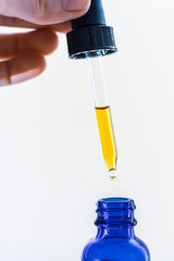 CBD Cannabis Oil Tincture Isolated On White