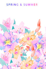 Obraz na płótnie Canvas Elegant hand-painted magnolia flower