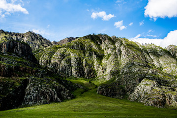 Beautiful Altai mountains in spring