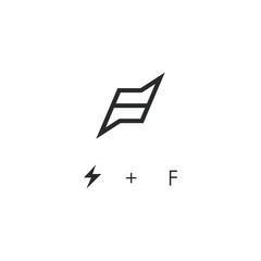 Fototapeta premium F & Bolt Logo