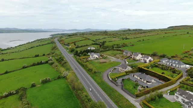 The wide landscape of Manorcunningham view in Ireland - travel photography