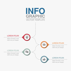 Vector iInfographic template for business, presentations, web design, 4 options.