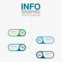 Vector iInfographic template for business, presentations, web design, 4 options.