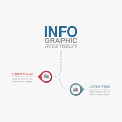 Vector iInfographic template for business, presentations, web design, 2 options.