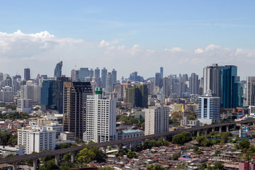 panorama view Bangkok city landscape