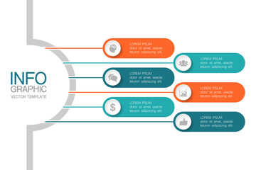 Vector iInfographic template for business, presentations, web design.