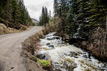 Katun river in spring, Altai