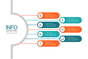 Vector iInfographic template for business, presentations, web design.
