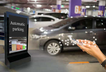 Technology automatic search parking car intelligent department store.