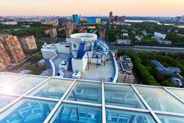 glass roof penthouse in a luxury residential complex in Moscow