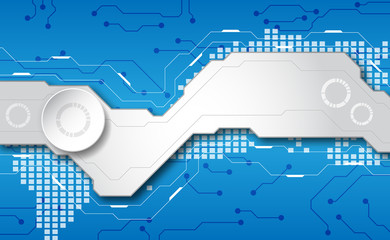 Abstract futuristic digital technology background. Illustration Vector