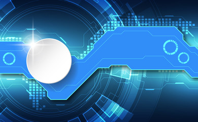 Obraz premium Abstract futuristic digital technology background. Illustration Vector