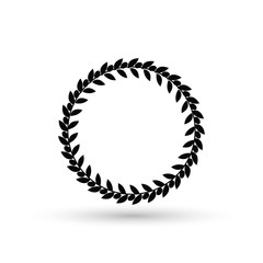 illustration of hand drawn floral wreath.