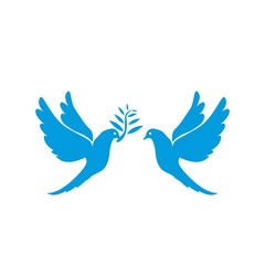 Dove vector. Isolated blue icon