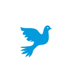 Dove vector. Isolated blue icon