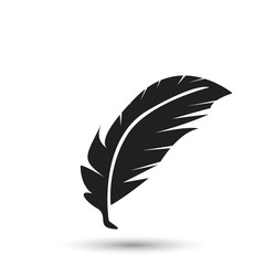 Obraz premium Feather icon isolated on white background