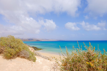 Beach Costa Calma on Fuerteventura, Canary Islands.