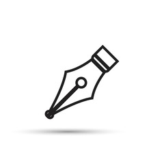 Pen icon illustration. Flat design style
