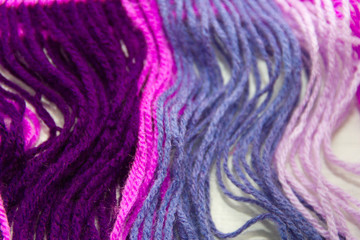 Fototapeta premium textured background of colorful woolen threads