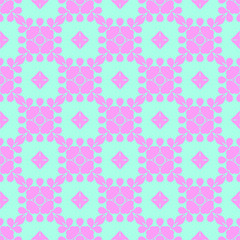Pink and blue beauty flat pattern