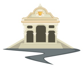 Baroque style building historical construction columns and arches