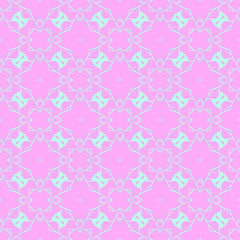 Pink and blue beauty flat pattern