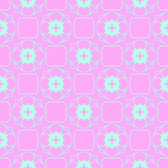 Pink and blue beauty flat pattern