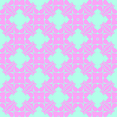 Pink and blue beauty flat pattern