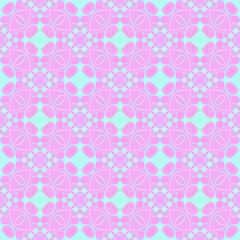 Pink and blue beauty flat pattern