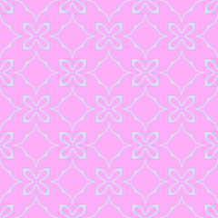 Pink and blue beauty flat pattern