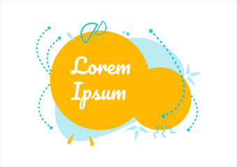 Modern abstract background with element and copy space. for Presentation, poster or flyer. Clean and flat style.