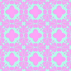 Pink and blue beauty flat pattern