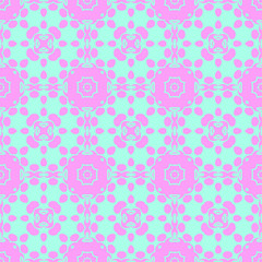 Pink and blue beauty flat pattern