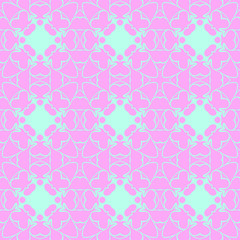 Pink and blue beauty flat pattern