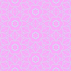 Pink and blue beauty flat pattern