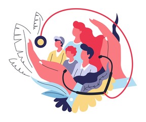 Family medical insurance abstract concept medicine and healthcare