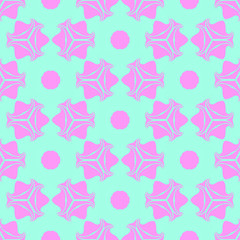 Pink and blue beauty flat pattern