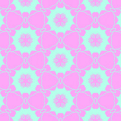 Pastel beauty pattern with floral elements