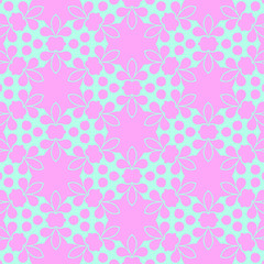 Pastel beauty pattern with floral elements