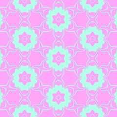 Pastel beauty pattern with floral elements