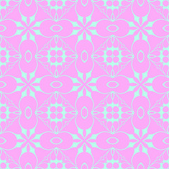 Pastel beauty pattern with floral elements