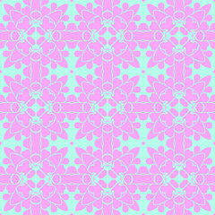 Pastel beauty pattern with floral elements